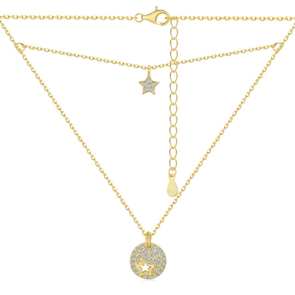 Celestial Glow Double Star Necklace