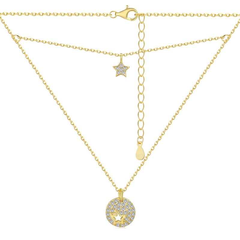 Celestial Glow Double Star Necklace