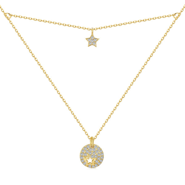 Celestial Glow Double Star Necklace