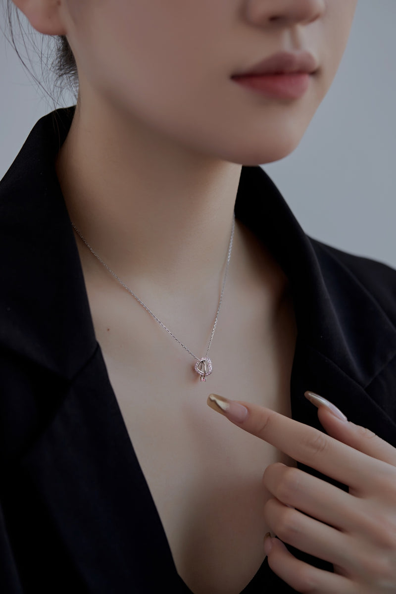 Pink Orbit Necklace