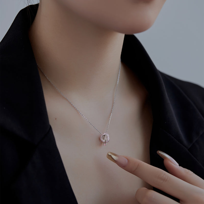 Pink Orbit Necklace