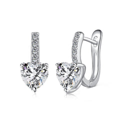 Heartfelt Spark Zircon Earrings