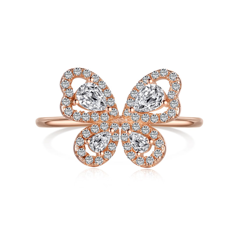 Fluttering Elegance Butterfly Ring