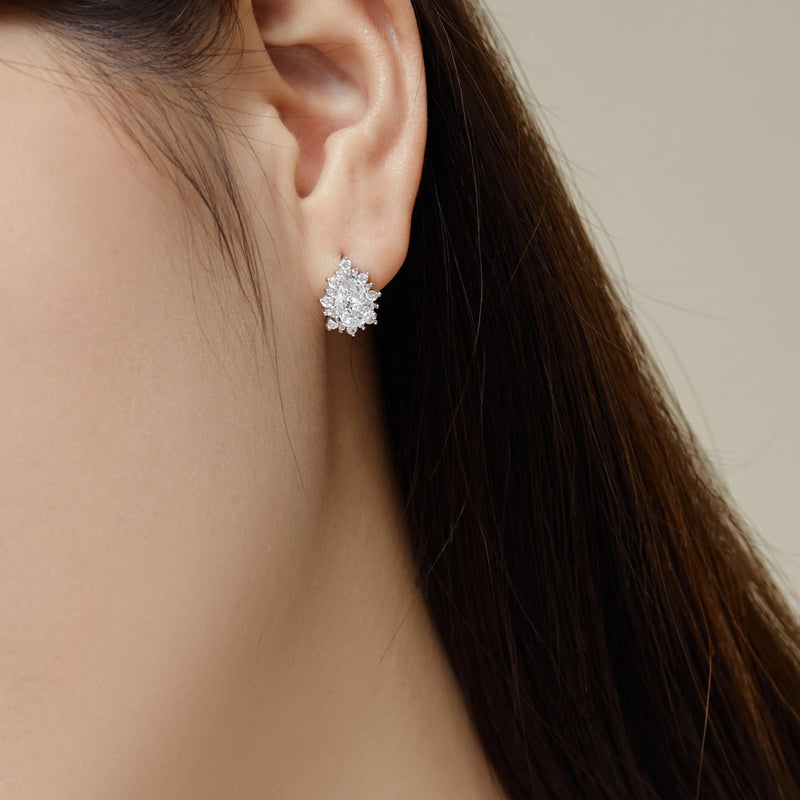 Elegant Teardrop Zircon Earrings