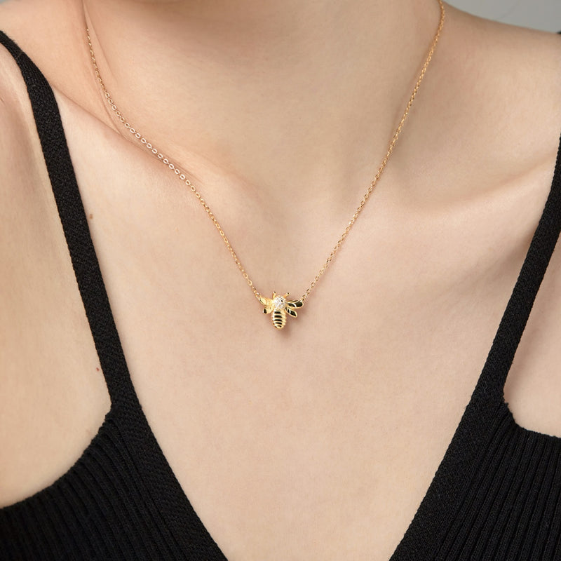 Honey Bee Charm Necklace