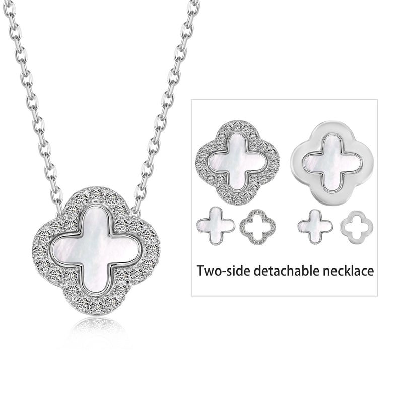 Opalescent Cross Charm Necklace