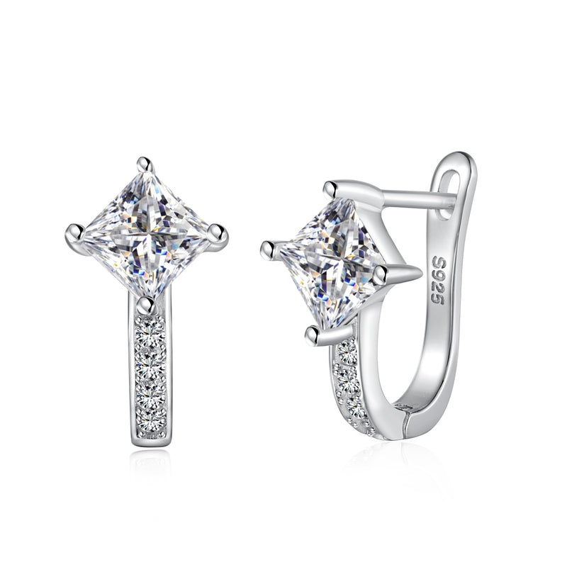 Radiant Square Zircon Earrings