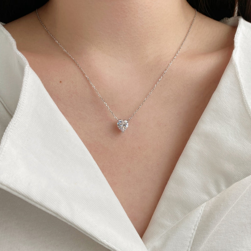 Timeless Heart Solitaire Necklace