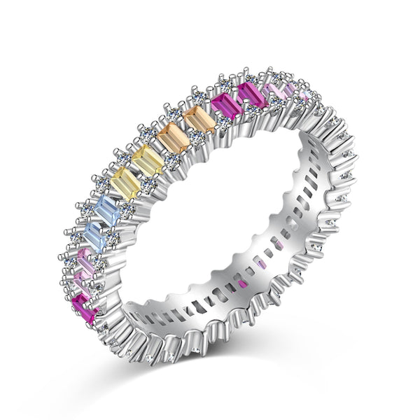 Clear/Rainbow Radiance Eternity Band