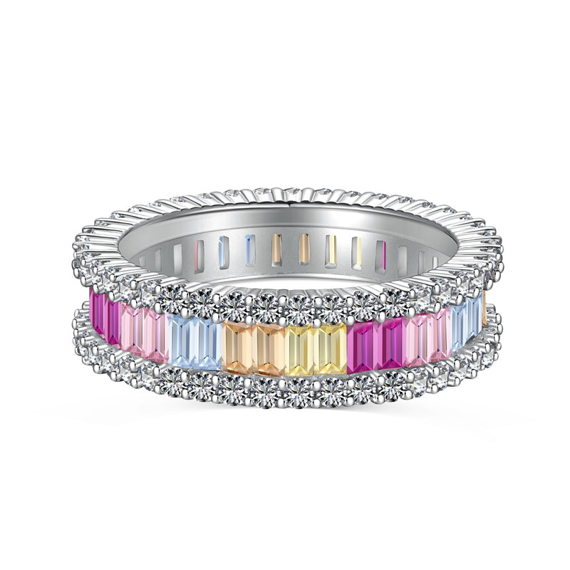 Radiant Pastel Eternity Band