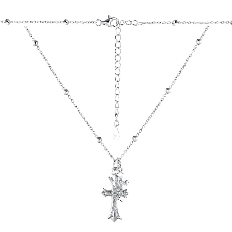 Regal Cross Duo Necklace