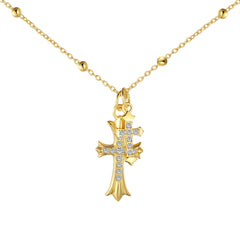 Regal Cross Duo Necklace