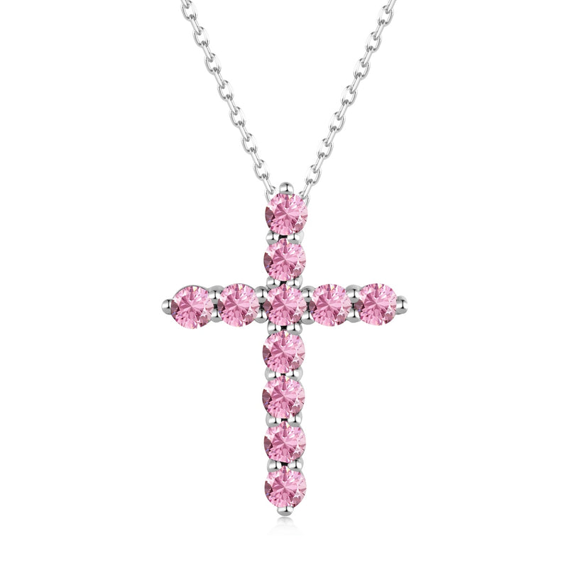 Radiant Cross Zircon Necklace