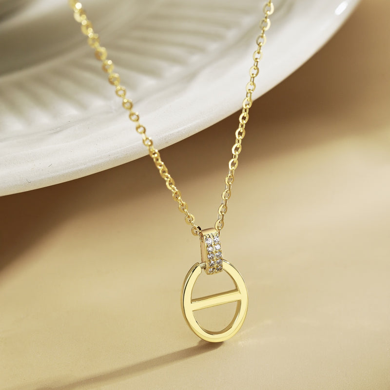 Golden Harmony Pendant Necklace