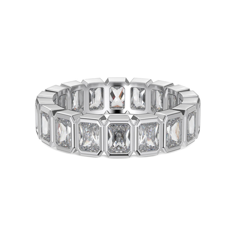 Sophisticated Rectangular-Cut Eternity Ring