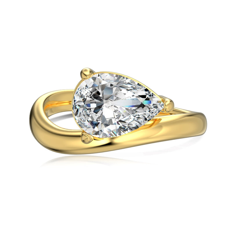 Radiant Pear Reflection Ring