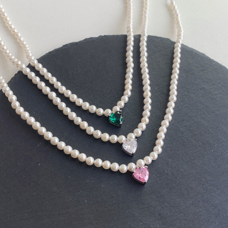 Pearl Heart Elegance Necklace