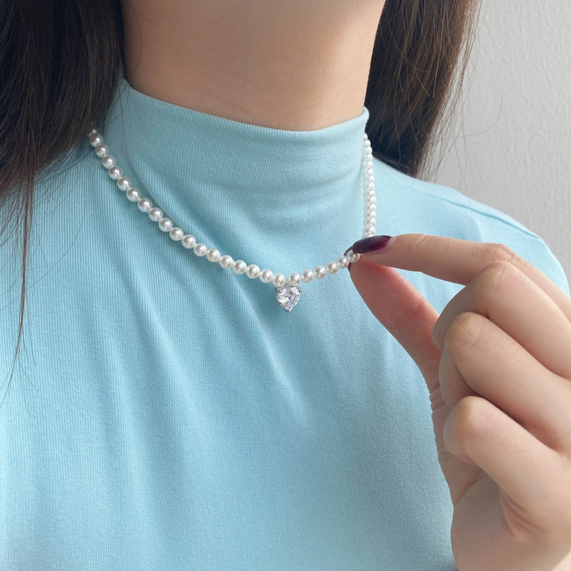 Pearl Heart Elegance Necklace