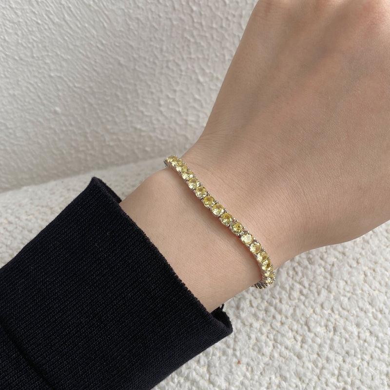 Golden Glow Tennis Bracelet