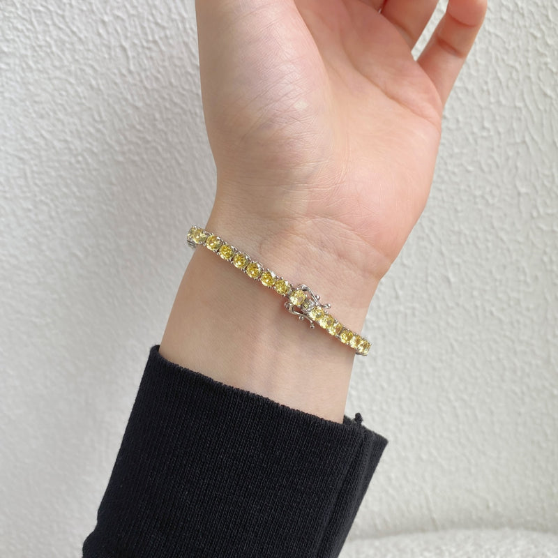 Golden Glow Tennis Bracelet