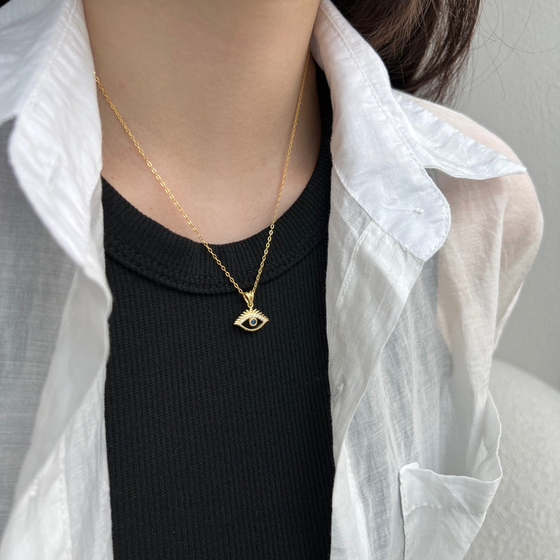 Golden Eye of Protection Necklace