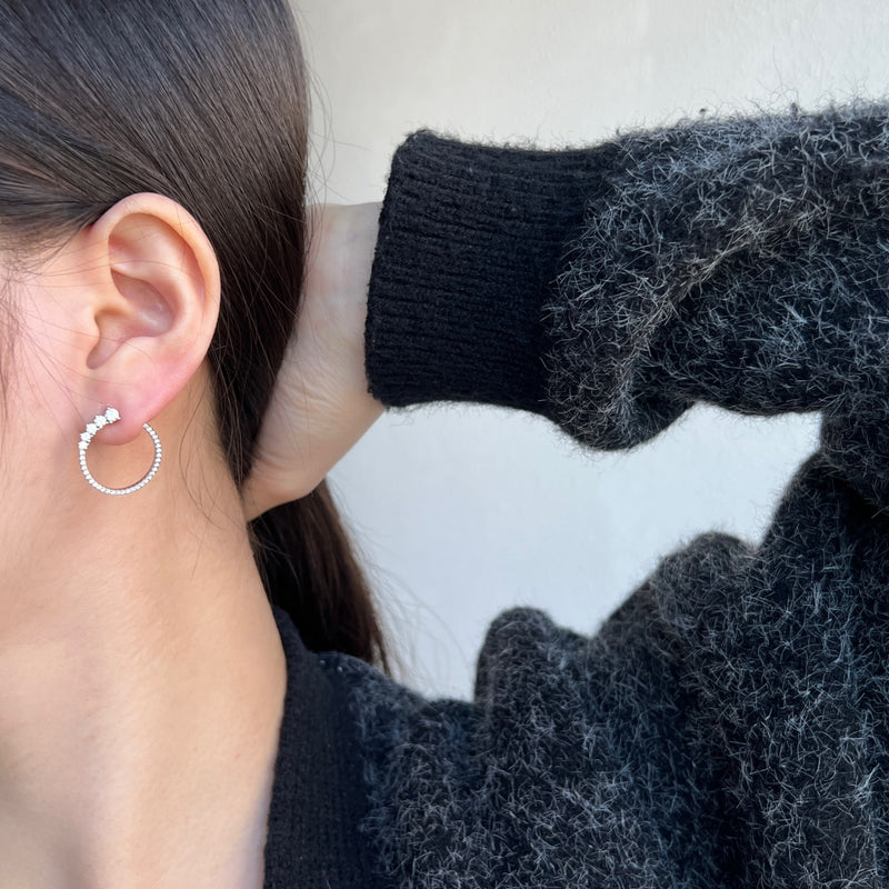 Celestial Crescent Hoop Earrings