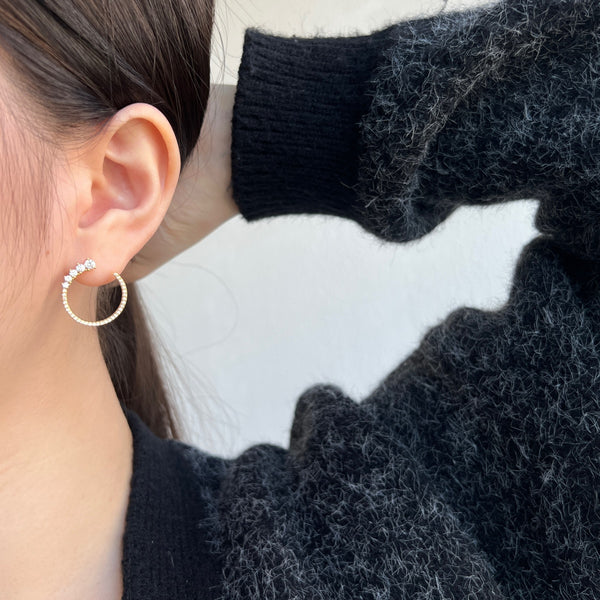 Celestial Crescent Hoop Earrings