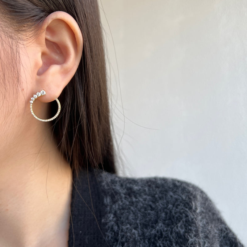 Celestial Crescent Hoop Earrings