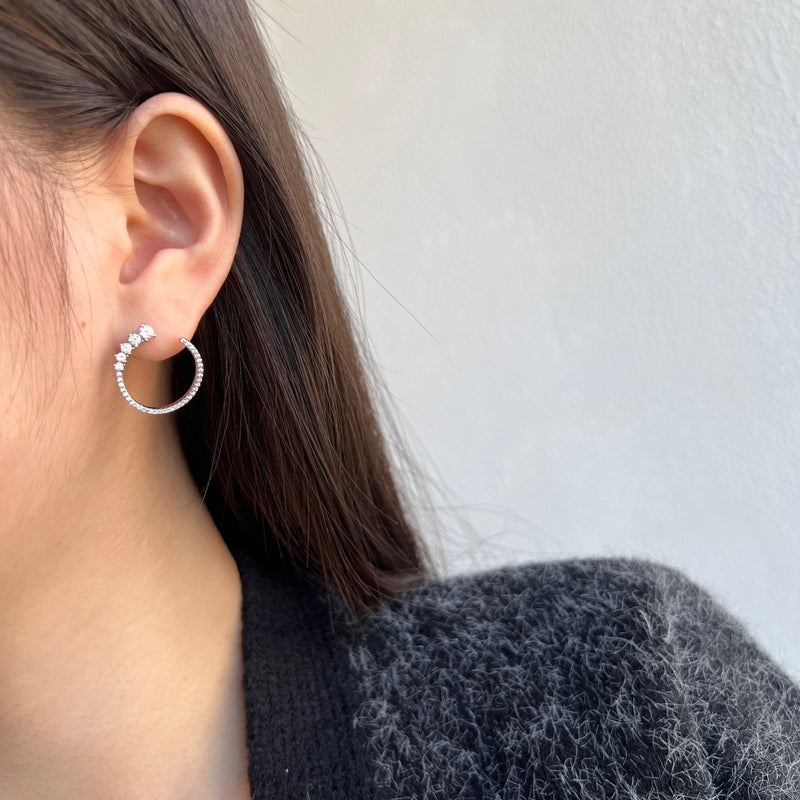 Celestial Crescent Hoop Earrings