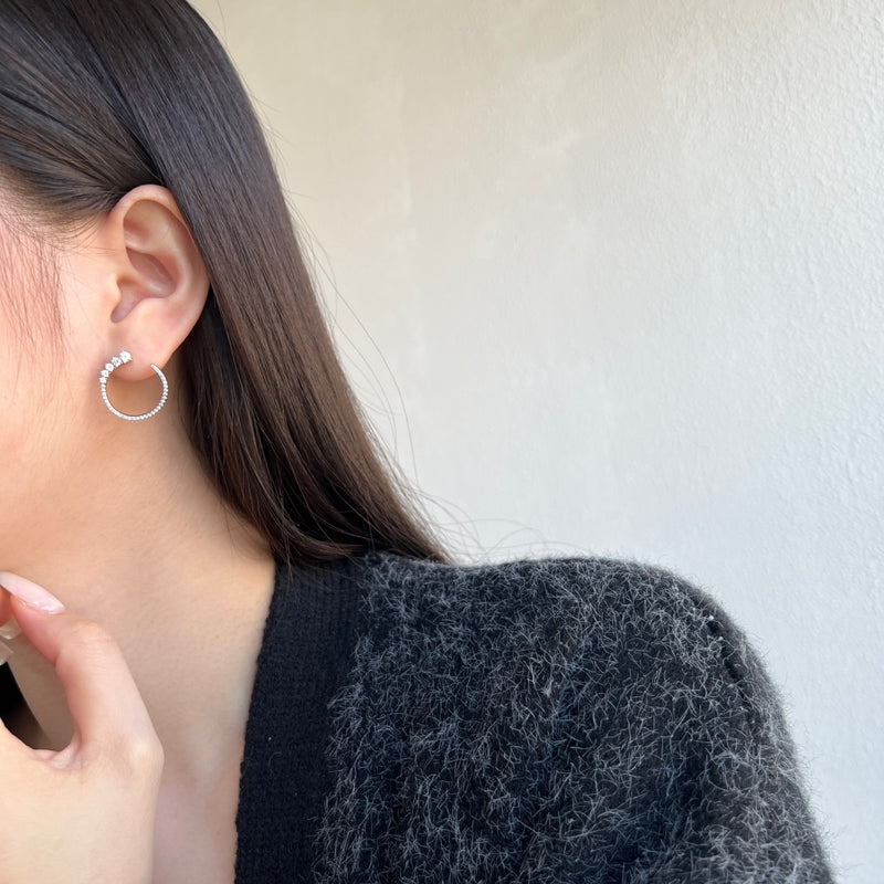 Celestial Crescent Hoop Earrings