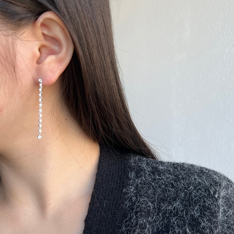 Silver Cascade Drop Earrings