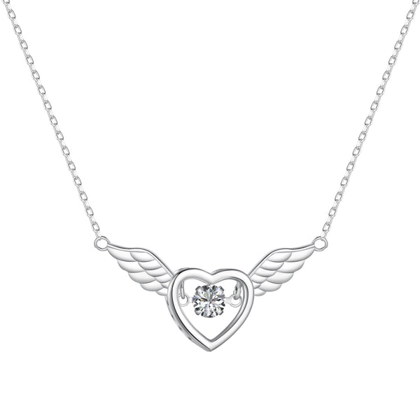 Wings of Love Heart Necklace