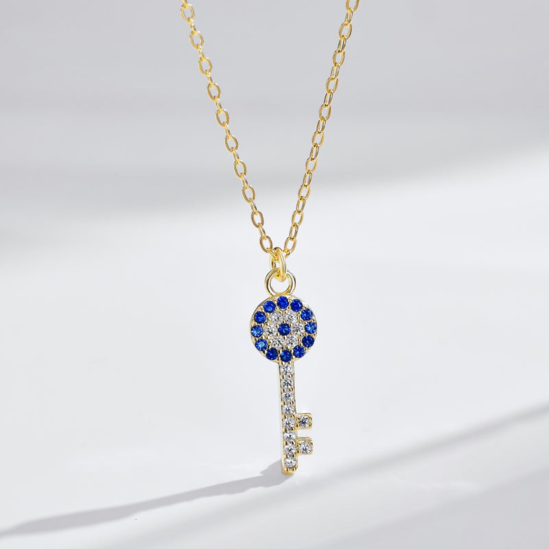 Sapphire Key Necklace