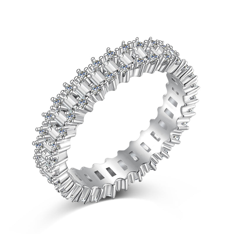 Clear/Rainbow Radiance Eternity Band