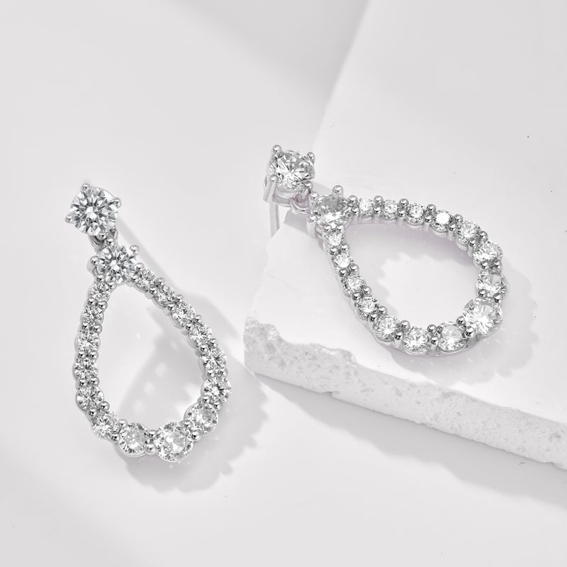 Classic Teardrop Zircon Earrings