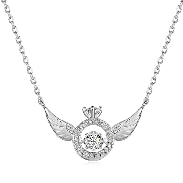 Golden Winged Halo Necklace