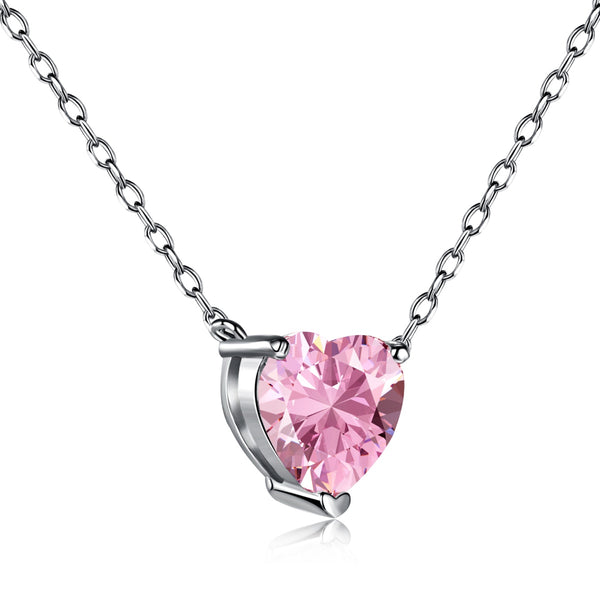 Timeless Heart Solitaire Necklace