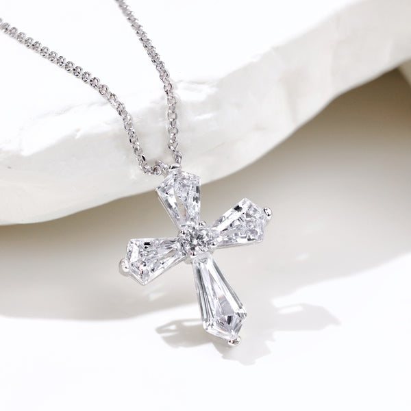 Celestial Radiance Cross Necklace