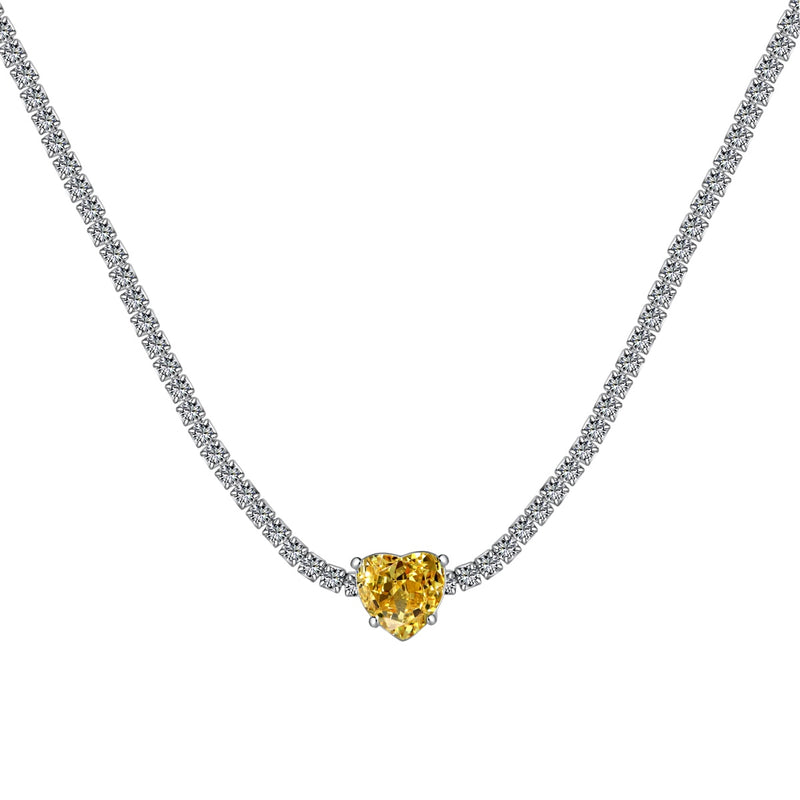 Golden Radiance Heart Necklace