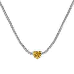 Golden Radiance Heart Necklace