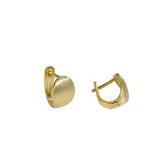 Matte Gold Sculpted Hoop Earrings