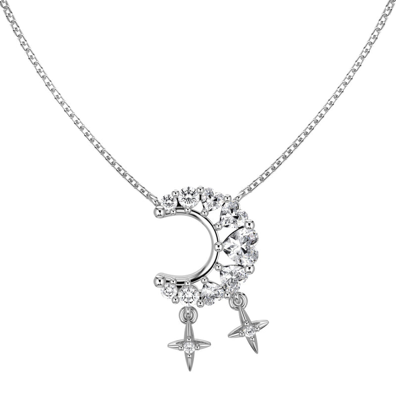 Celestial Crescent Star Necklace