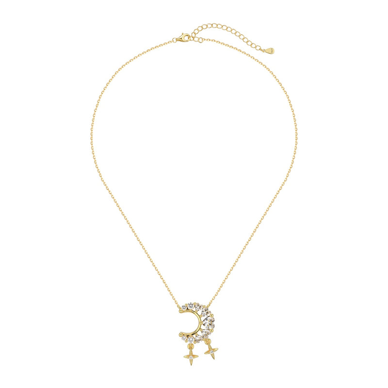 Celestial Crescent Star Necklace