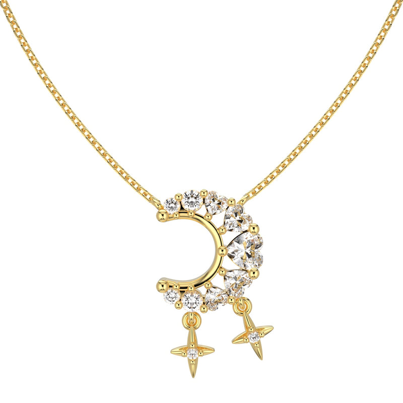 Celestial Crescent Star Necklace