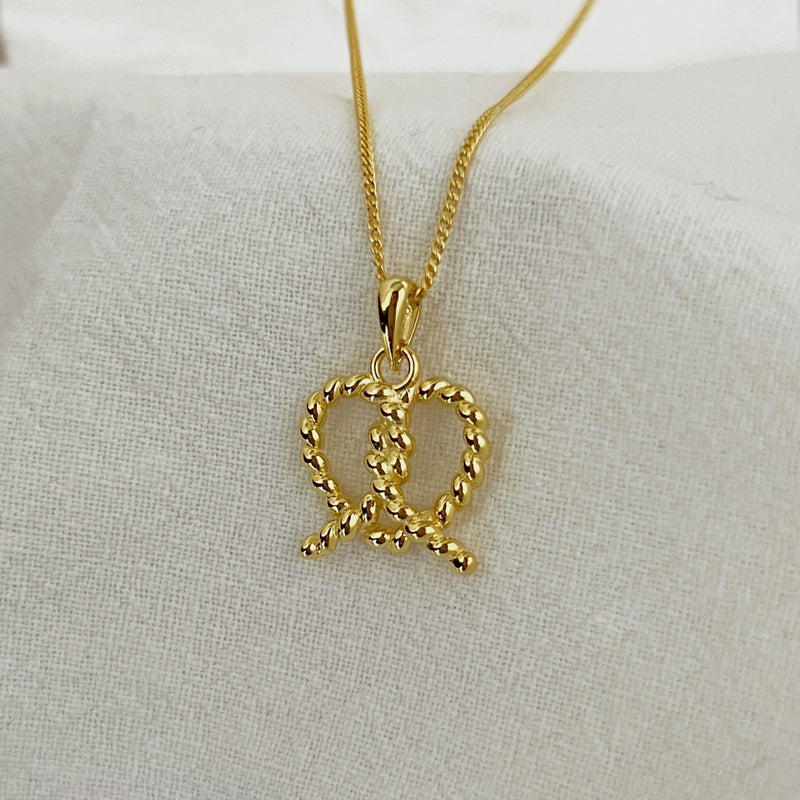 Golden Twisted Heart Necklace