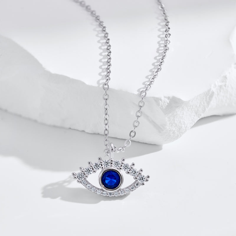 Sapphire Evil Eye Necklace