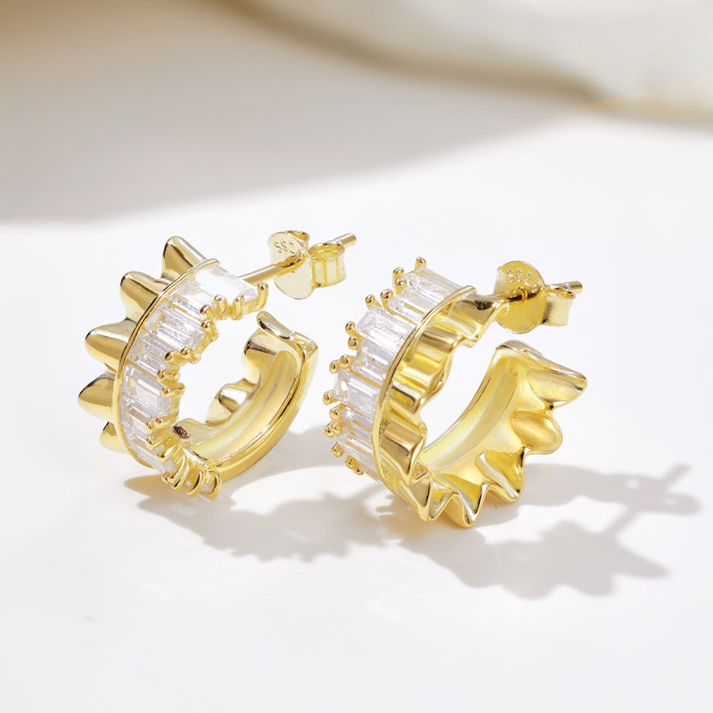 Radiant Ruffle Hoops Earrings