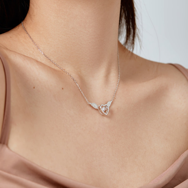 Wings of Love Heart Necklace