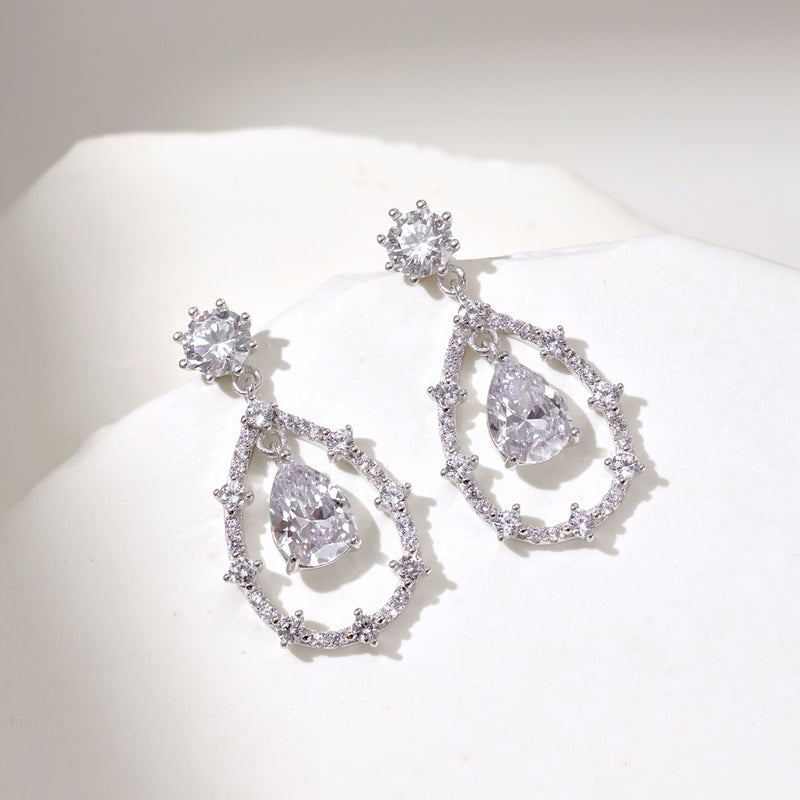 Teardrop Zircon Elegance Earrings