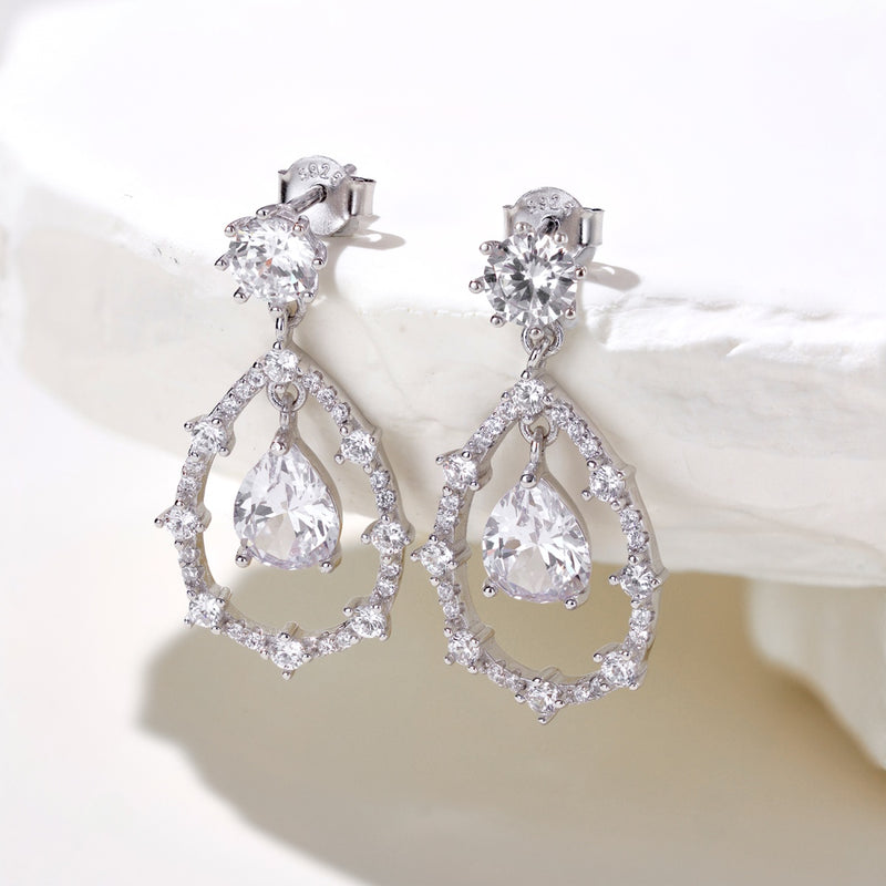 Teardrop Zircon Elegance Earrings